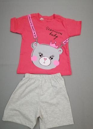 Літній костюм для дівчинки 80 см зріст