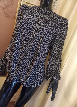 Трикотажная блуза со звериным принтом 14-16р1 фото