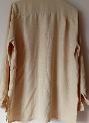 Жіноча шовкова блузавільного крою ніжно-золотистого кольору у розмірі l,modissa.2 фото