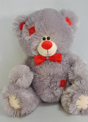 Мягкая игрушка серый медведь 30 х 34 см