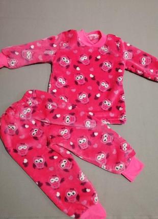 Піжама дитяча тепла травка для дівчинки 26, 28, 30, 32, 34 розмір