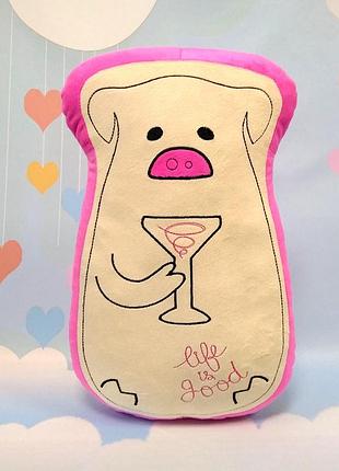 Мягкая игрушка свинка 35 х 21 см