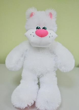 Мягкая игрушка. кот белый 48 х 34