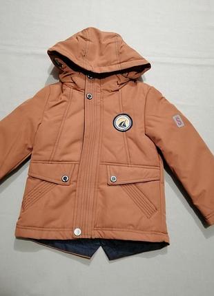 Курточка коричневая для мальчика  98, 110 рост