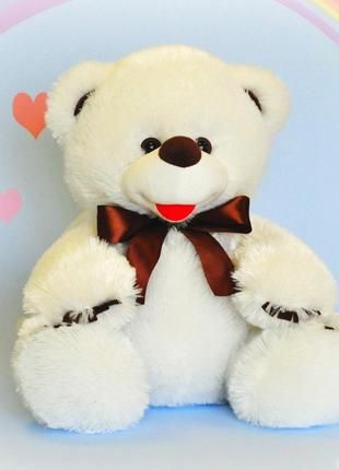 Мягкая игрушка медведь , 43 х 38 см, молочный