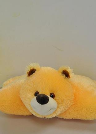Мягкая игрушка-подушка "трансформер".медведь оранжевый 37 х 50