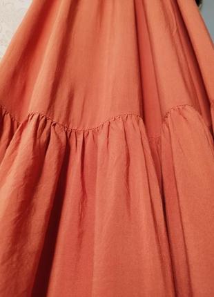 ❣️ шикарный сарафан платье ярусное длинное макси рюша оборка волан ярусы вискоза сукня брители3 фото
