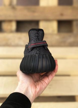 Adidas yeezy boost 350 v2 triple black reflective5 фото