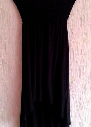 Черное ассиметричное платье new look размер 12 uk наш 46 состояние новой вещи2 фото