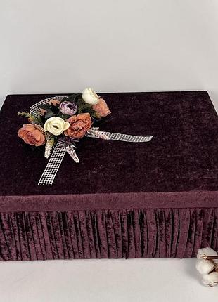 Подарункова скринька maison royale purple with flowers