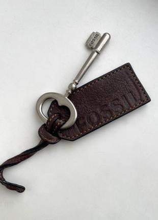 Брелок кожаный fossil ключ подвеска ключик на сумку брілок2 фото