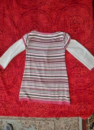 Сукня плаття в'язана в полосочку 3-4 роки3 фото