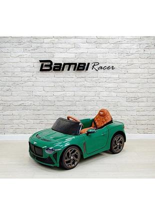 Детский электромобиль bentley bambi je1008eblr-10(4wd), со светом. темно-зеленый