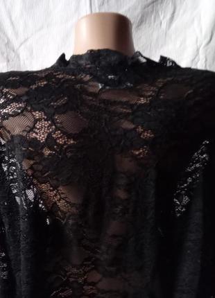 Блуза подовжена  а-силует  стрейч-мереживо  супербатал4 фото