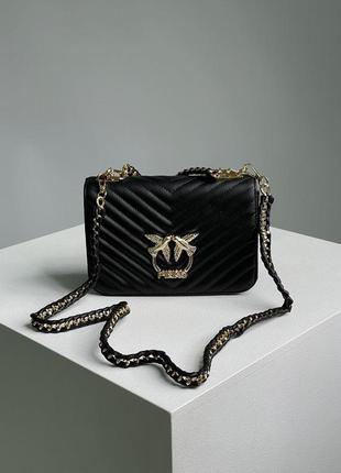 Сумка женская  pinko love bag click baguette black пинко на плечо