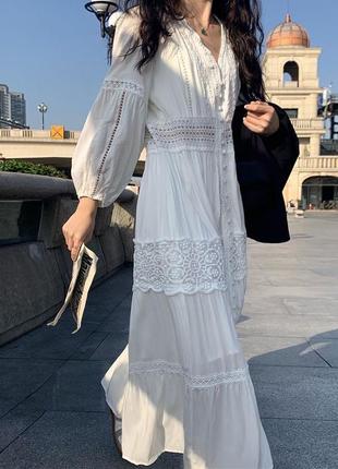 Платье макси свободного кроя