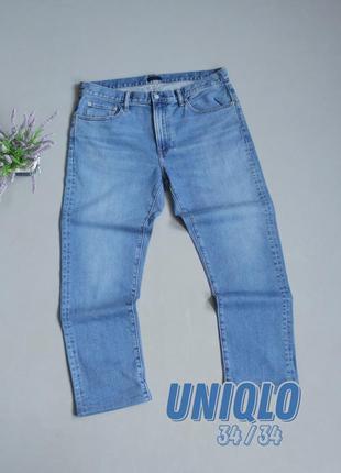 Uniqlo by kaihara джинсы мужские светло синие светлые голубые юникло zara h&m bershka 34 l 50 levi's levis lee wrangler g star diesel прямые