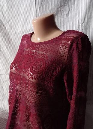 Блуза вишивка на сітці батал