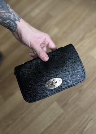 Сумка сумочка на цепочке через плечо кожа натуральная  mulberry guarantee оригинал