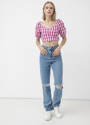 Джинси з розрізами прямі