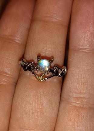 Модное регулируемое кольцо с камнем дьяволенок 😈2 фото