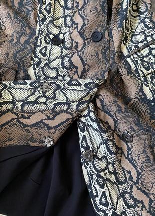 Брендова коротка сукня жилет анімалістичний зміїний принт nik&nik4 фото
