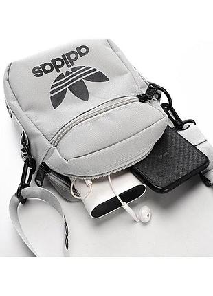 Сумка через плечо adidas originals festival красная унисекс, барсетка адидас, сумочка мессенджер5 фото