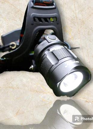 Налобний ліхтар bailong bl-t32-p50, потужний налобний світлодіодний ліхтарик на голову, три режими4 фото
