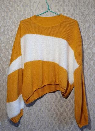 Укорочений жовтий светр c&a xl розмір