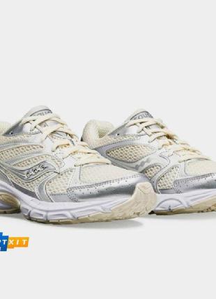 Кремовые трендовые  кроссовки saucony ride millenium6 фото