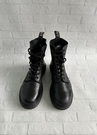 Чорні черевики dr. martens 1460 pascal mono black 39 size ботинки сапоги оригинал2 фото