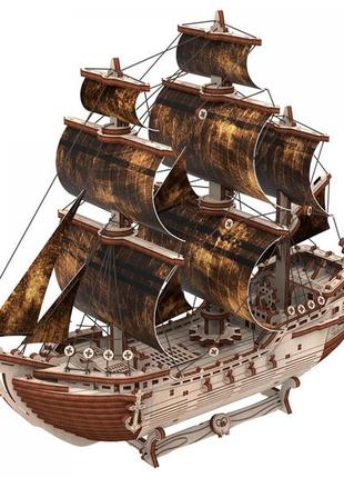 Піратський корабель "божевільний скарб" конструктор механічний дерев'яний 3d1 фото
