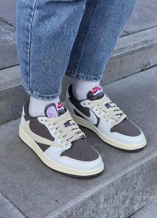 Кросівки jordan 1 retro low og sp travis scott reverse mocha