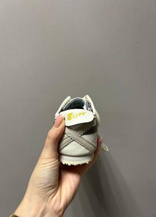 Стильные женские лимитированные кроссовки asics onitsuka tiger mexico 66 cream rover бежевые4 фото