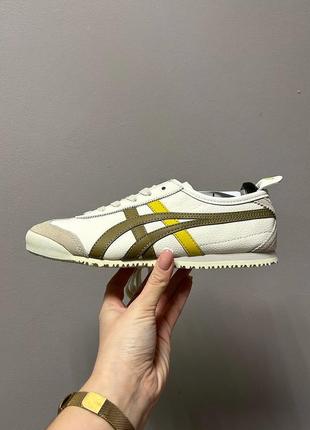 Стильні жіночі лімітовані кросівки asics onitsuka tiger mexico 66 cream rover бежеві