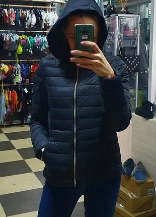 Куртка демисезонная женская черная с капюшоном piazza italia