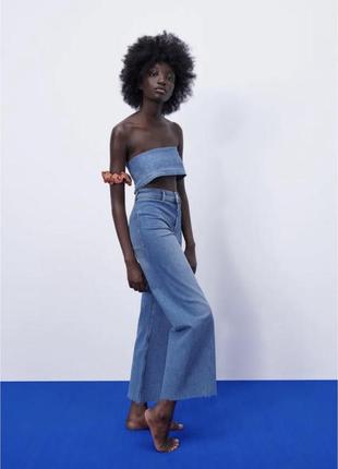 Джинсы zara ,клеш ,трубы ,штаны,кюлоты