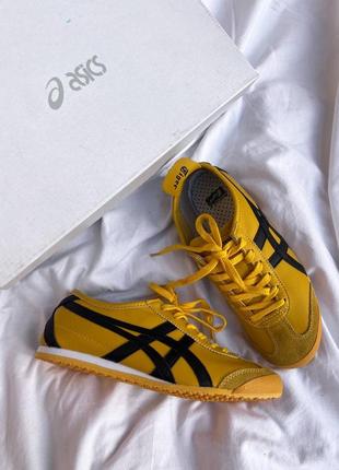 Круті жіночі лімітовані кросівки asics onitsuka tiger mexico 66 yellow жовті5 фото