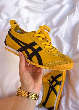 Круті жіночі лімітовані кросівки asics onitsuka tiger mexico 66 yellow жовті1 фото