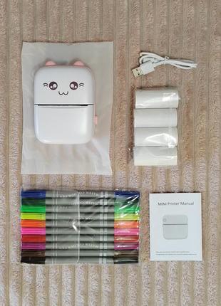 Дитячий міні принтер наклейки мобільний міні принтер з телефону міні принтер з блутут міні принтер