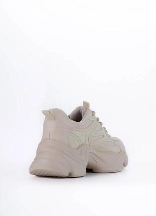 Кросівки жіночі 36-40 р . бежеві на платформі еко шкіра демісизоні5 фото