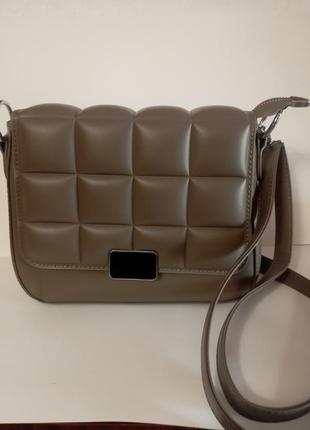 Жіноча сумка,сумочка, невелика стильна сіра сумочка1 фото