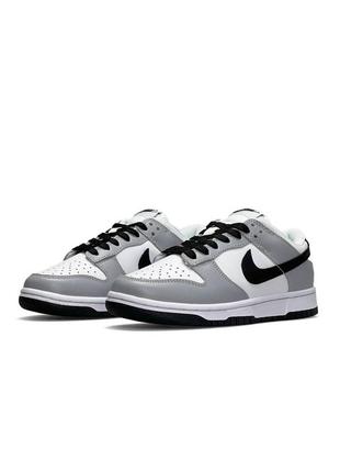 Жіночі кросівки nike sb dunk low prm white grey black  якісні зручні багато розмірів