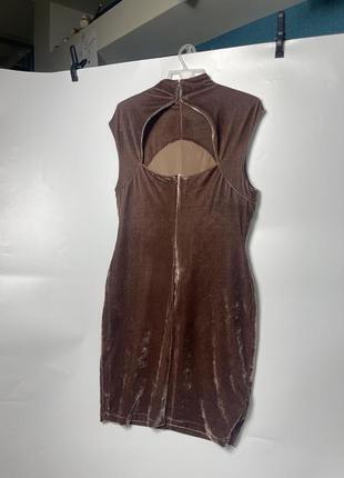 Платье бархатное цвета мокко ☕️ премиальный британский бренд reiss7 фото