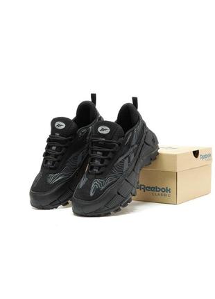 Чоловічі кросівки reebok zig kinetica 2.5 black рібок чорного кольору
