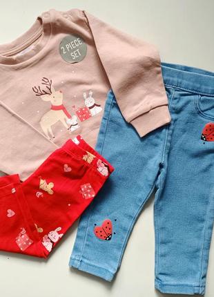 Комлект із 3 речей на дівчинку 74см