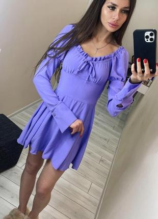 Мини платье фиолетовое