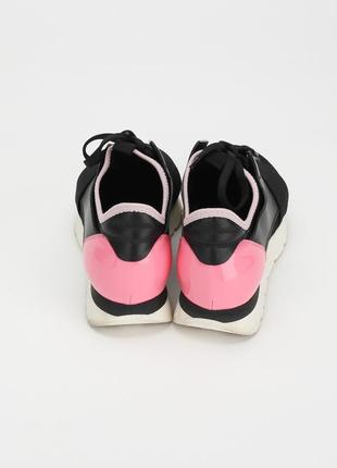 Натуральные кроссовки черно-розовые balenciaga 'race runner'2 фото
