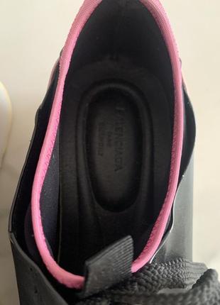 Натуральные кроссовки черно-розовые balenciaga 'race runner'8 фото