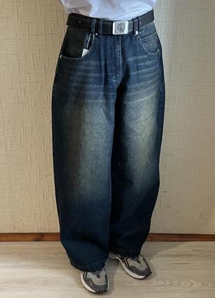 Реп джинси нові широкі baggy skater fit avantgarde jaded bershka opium y2k палацо2 фото